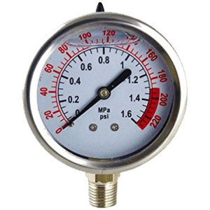 نشانگر (gauge) روغن برند TG1 ) TG ) ، بازه 220-0 PSI
